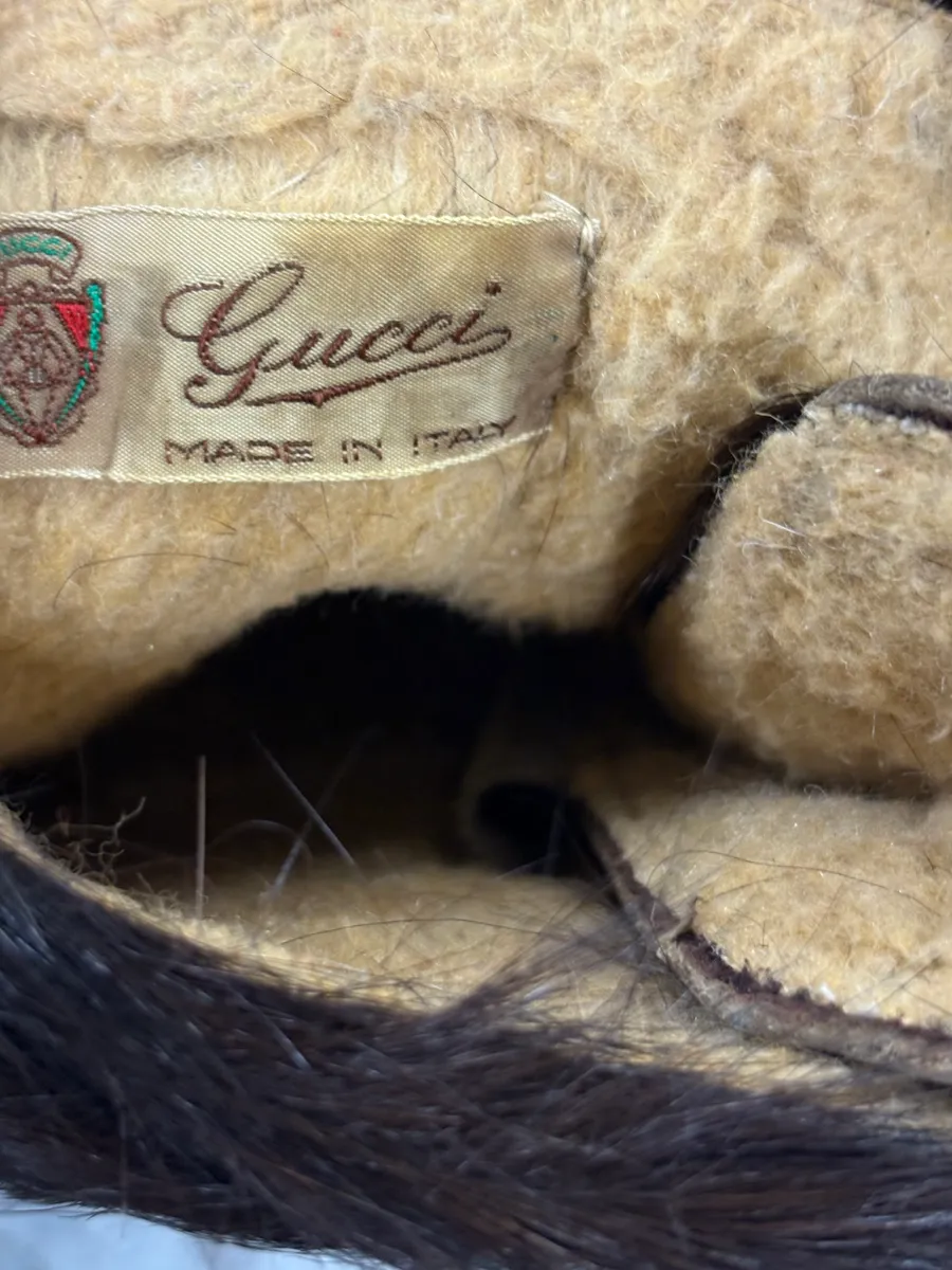 2000s Gucci Brown Fur Scratch Boots - Image 7