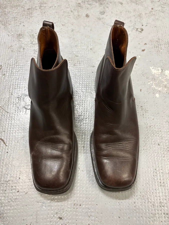 2000s Gucci Brown Leather Ankle Boots - Image 4