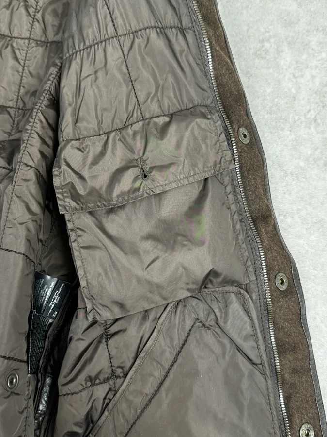 2000s Gucci Brown Quilted Leather Jacket - Image 14