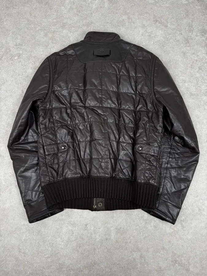2000s Gucci Brown Quilted Leather Jacket - Image 5