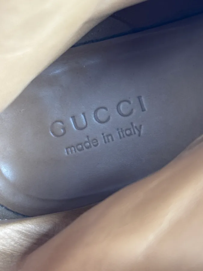2000s Gucci Brown Suede Biker Double Buckle Boots - Image 11