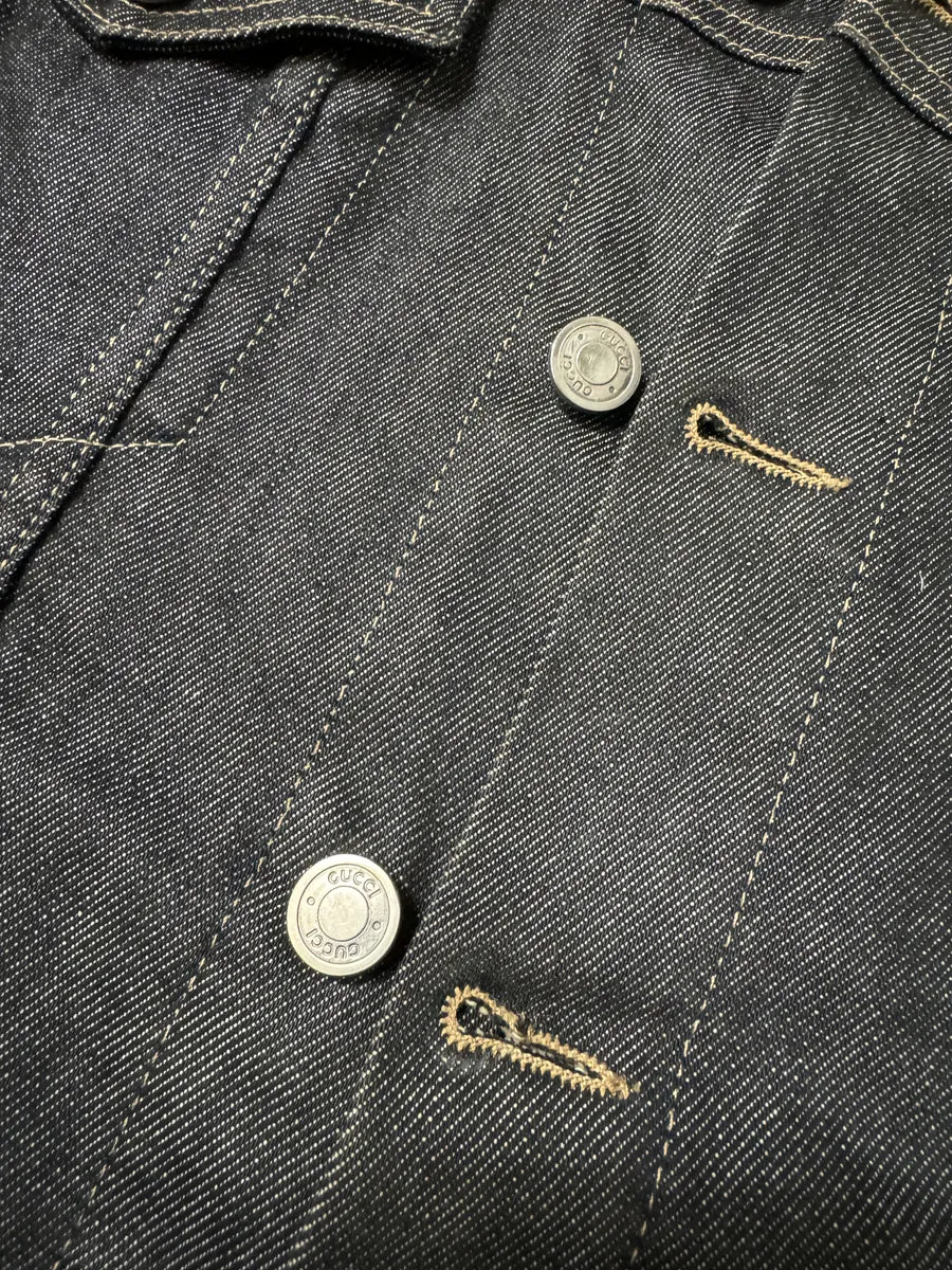 2000s Gucci Brut Structured Trucker Denim Jacket - Image 8