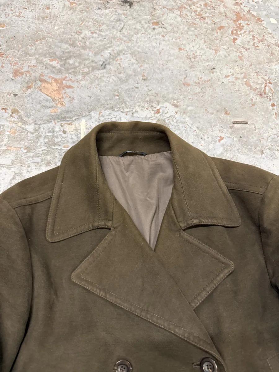 2000s Gucci Dark Green Peacoat Jacket - Image 6