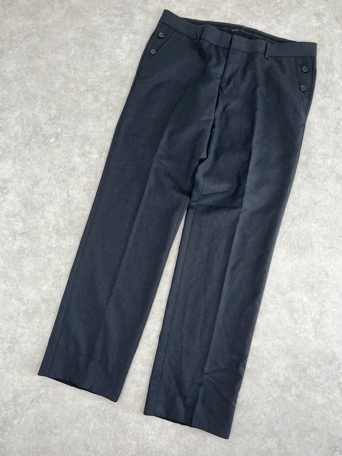 2000s Gucci Dark Grey Regular Tailored Pants - Image 6