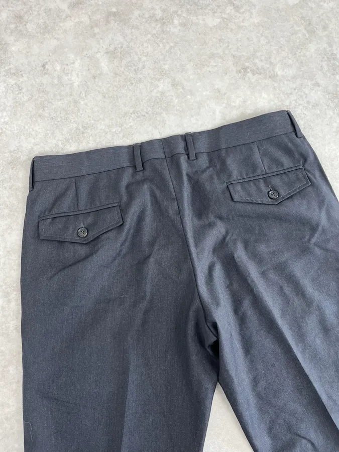 2000s Gucci Dark Grey Regular Tailored Pants - Image 8