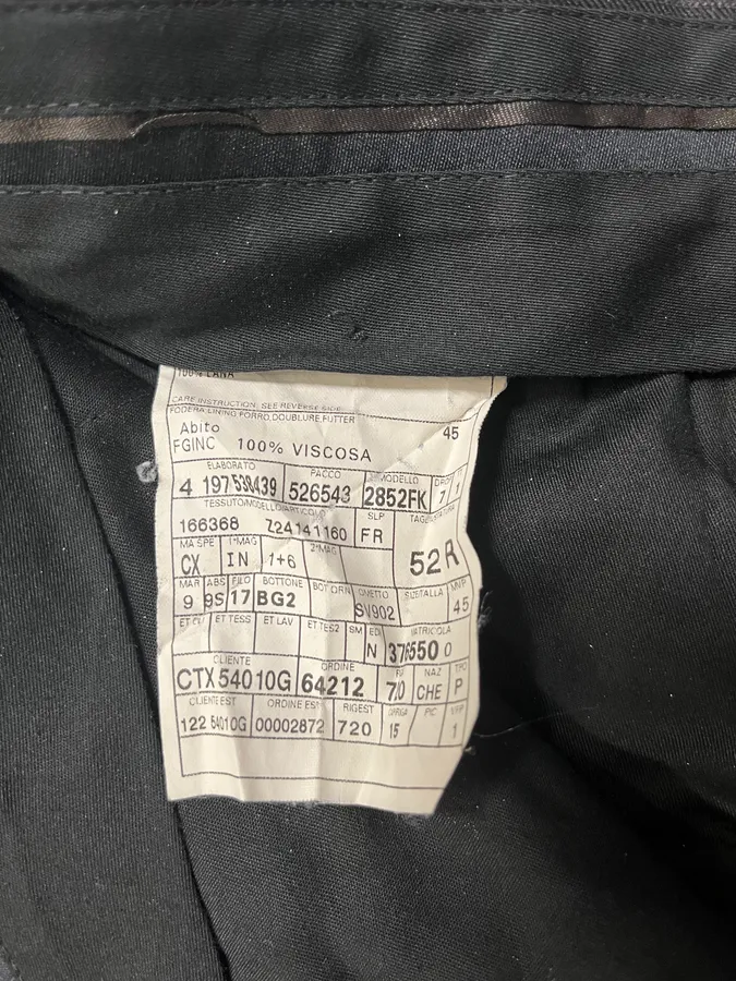 2000s Gucci Dark Grey Wool Striped Tailored Pants - Image 9