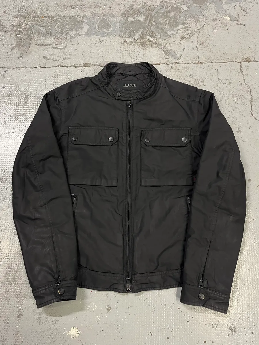 2000s Gucci Double Pocket Black Jacket - Image 4