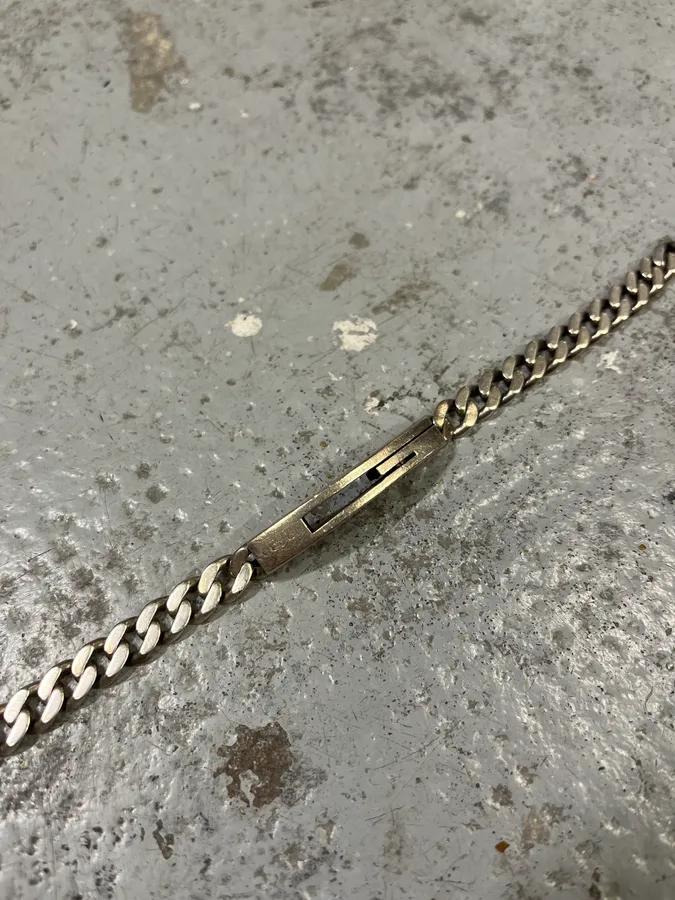 2000s Gucci G Propaganda Silver Grey Bracelet - Image 4
