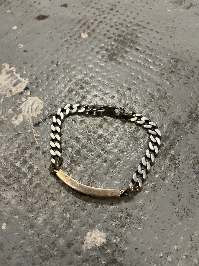 2000s Gucci G Propaganda Silver Grey Bracelet - Image 5