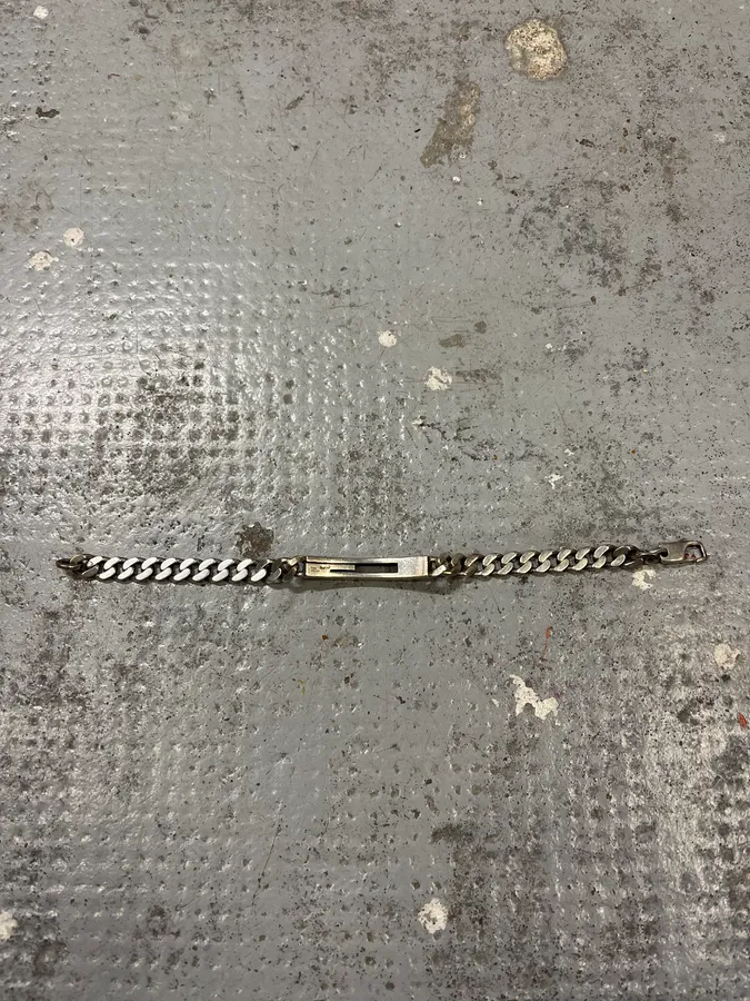 2000s Gucci G Propaganda Silver Grey Bracelet - Image 8