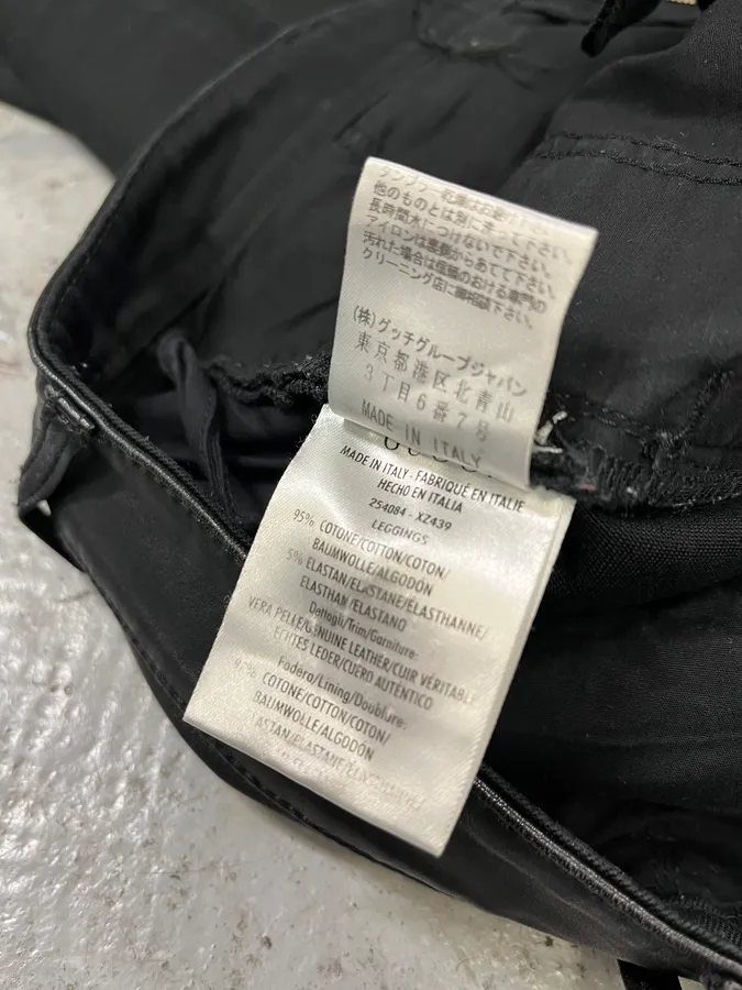 2000s Gucci Hybrid Leather Black Casual Pants - Image 10