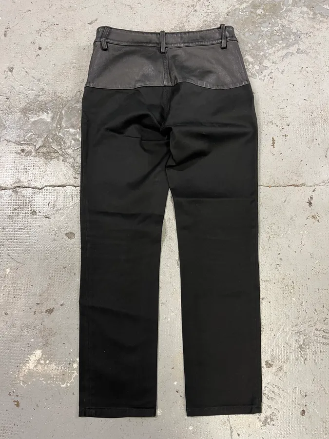 2000s Gucci Hybrid Leather Black Casual Pants - Image 5