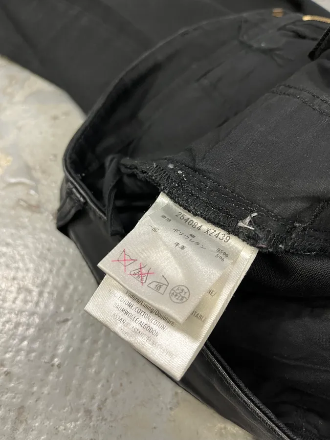 2000s Gucci Hybrid Leather Black Casual Pants - Image 9