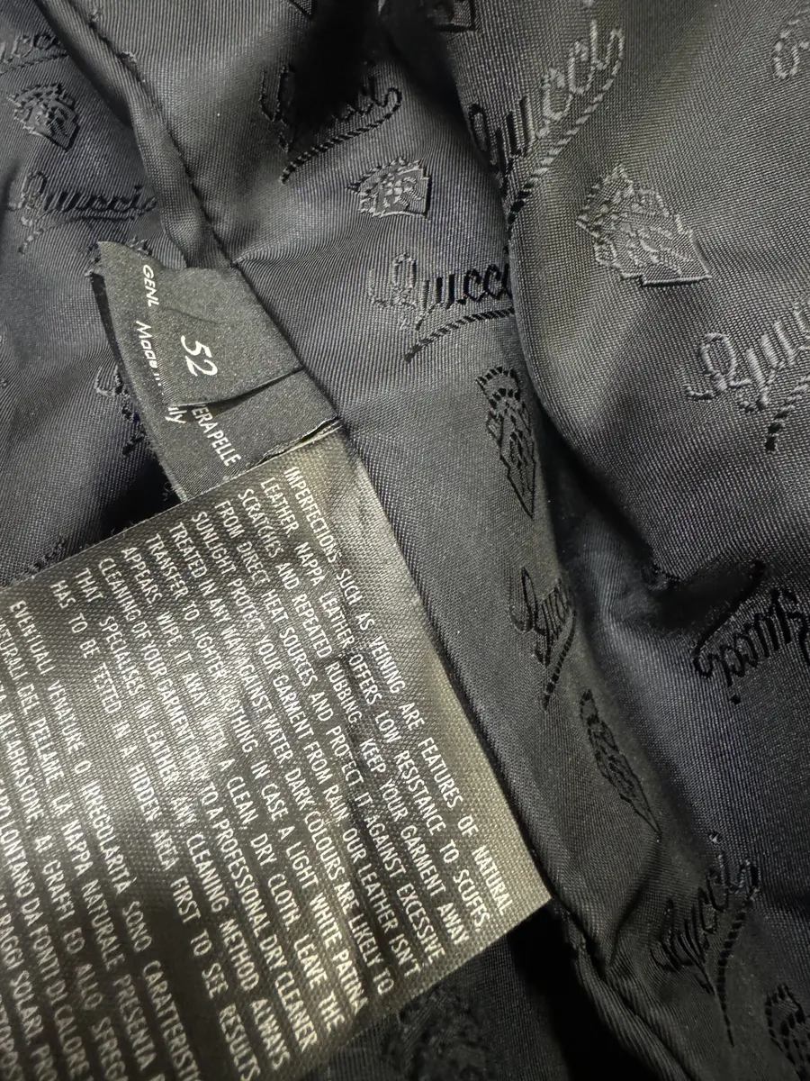 2000s Gucci Metallic Grey Rock Avant-Garde Leather Biker Jacket - Image 9
