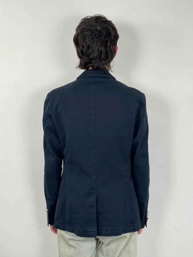 2000s Gucci Navy Classy Blazer Jacket - Image 3