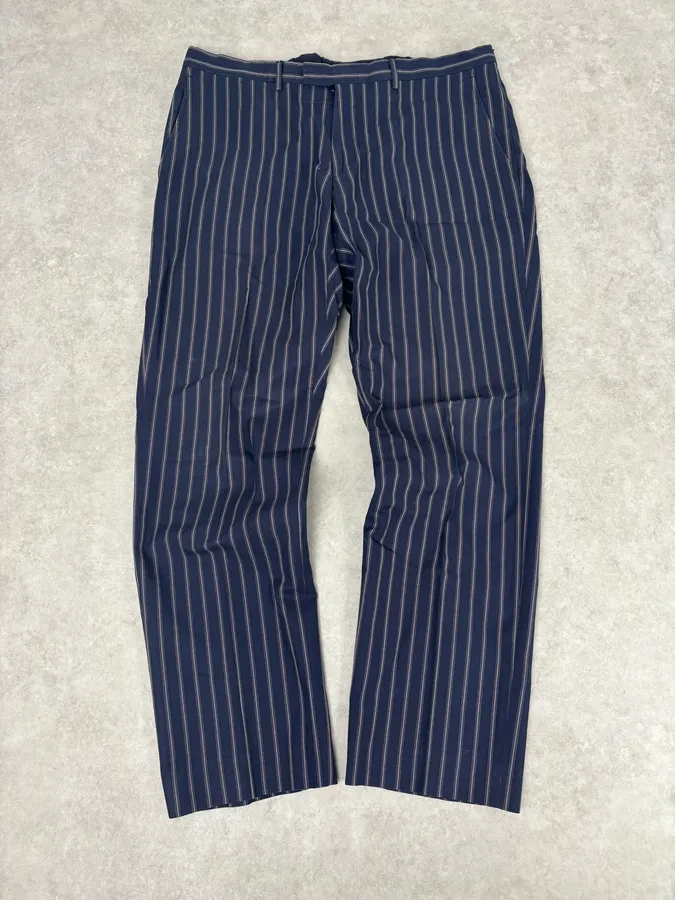 2000s Gucci Navy Pinstriped Viscose Classy Pants