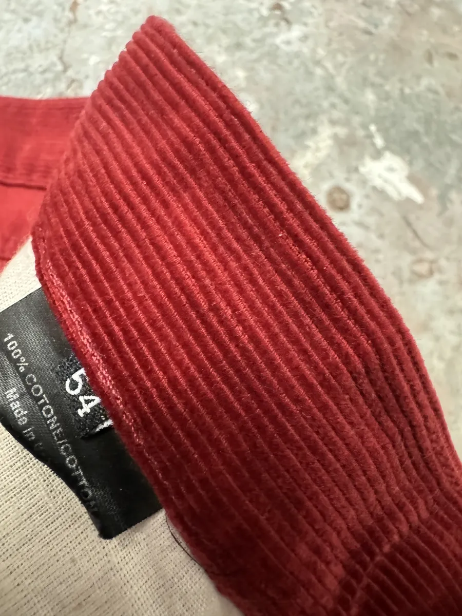 2000s Gucci Red Cozy Large Corduroy Pants - Image 7