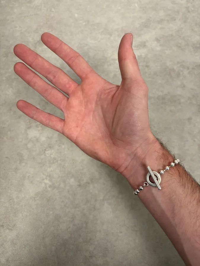 2000s Gucci Silver Bullet Anchor Chain Bracelet - Image 3