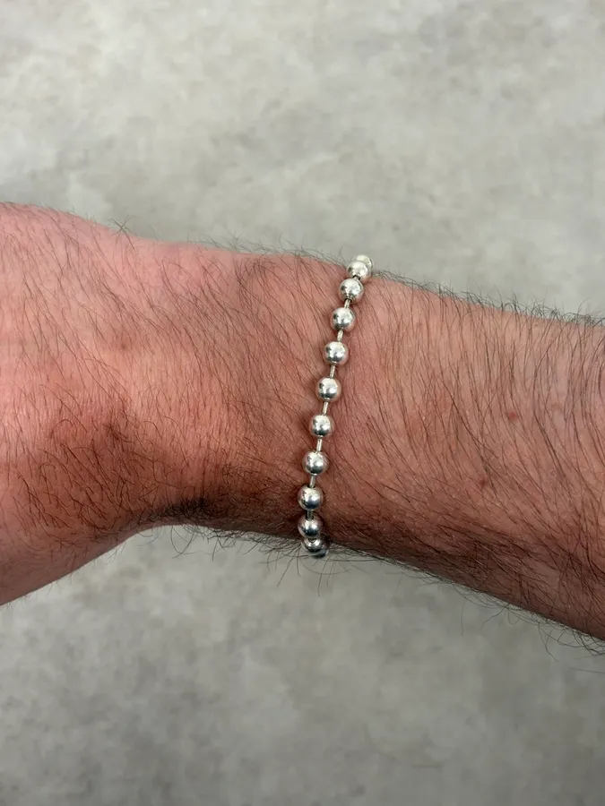 2000s Gucci Silver Bullet Anchor Chain Bracelet - Image 4