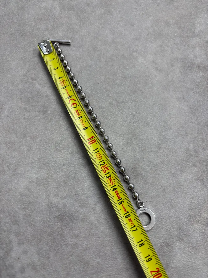 2000s Gucci Silver Bullet Anchor Chain Bracelet - Image 8