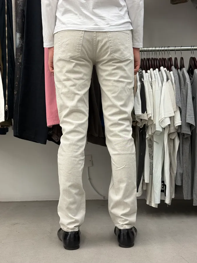 2000s Gucci White Minimalist Denim Jeans - Image 4