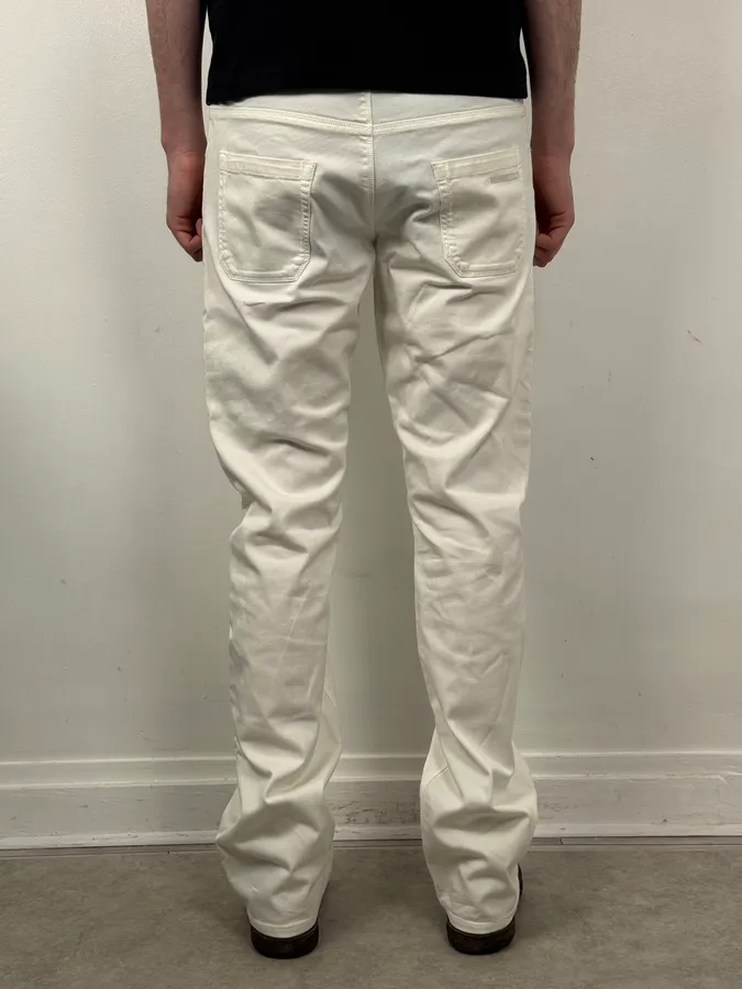 2000s Gucci White Minimalist Denim Jeans - Image 3