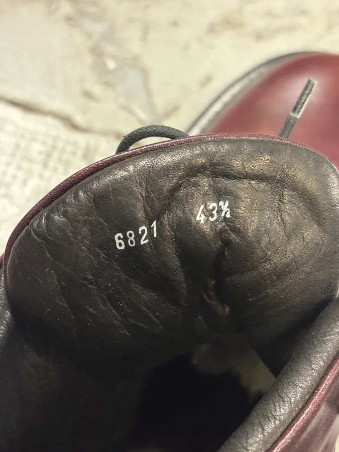 2000s Iceberg Bordeaux Leather Combat Boots - Image 9