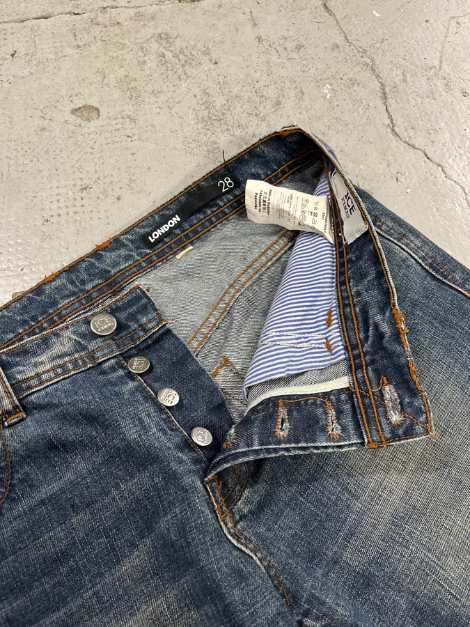 2000s Iceberg Faded Blue Jeans - Image 10