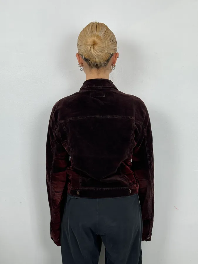 2000s Iceberg Jacket Irregular Gradient Dark Burgundy Jacket - Image 3