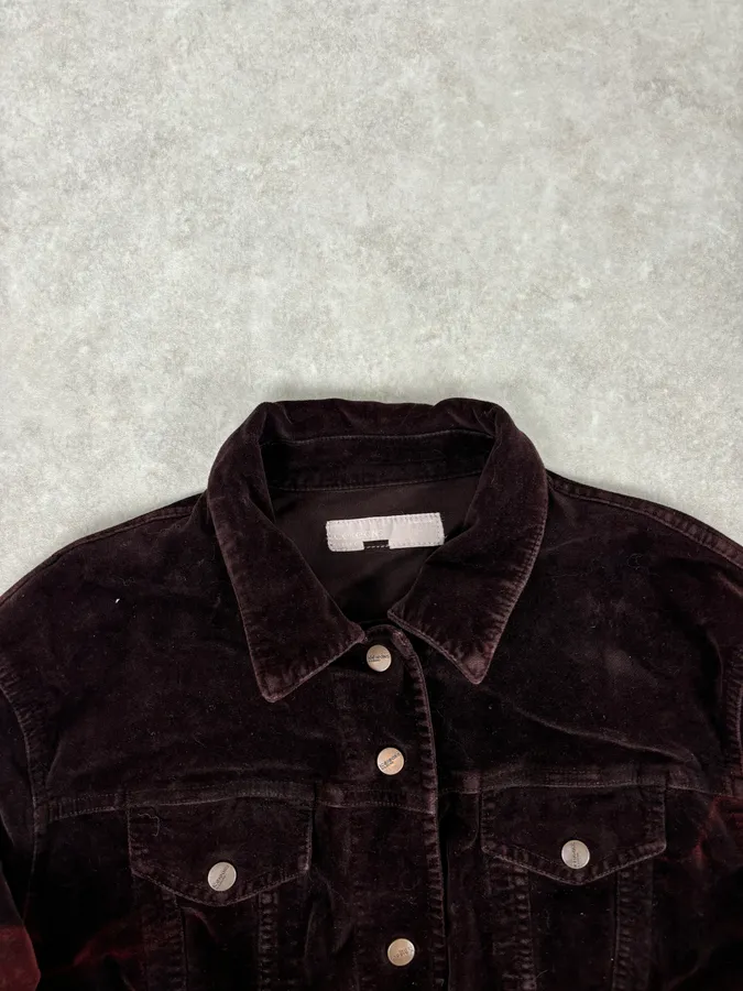 2000s Iceberg Jacket Irregular Gradient Dark Burgundy Jacket - Image 4