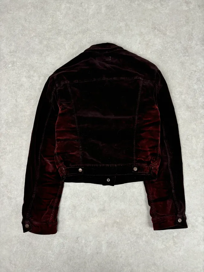 2000s Iceberg Jacket Irregular Gradient Dark Burgundy Jacket - Image 5