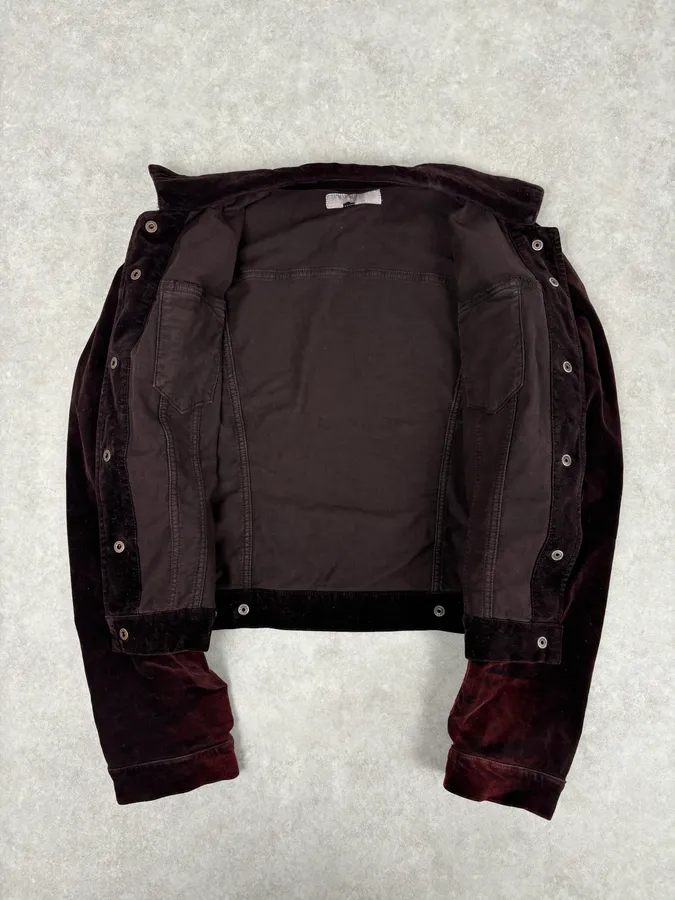 2000s Iceberg Jacket Irregular Gradient Dark Burgundy Jacket - Image 7