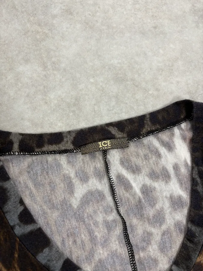 2000s Iceberg Leopard Print Dress - Image 10