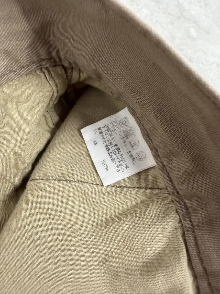 2000s Issey Miyake Ne-Net Gloves Pockets Beige Cargo Pants - Image 8