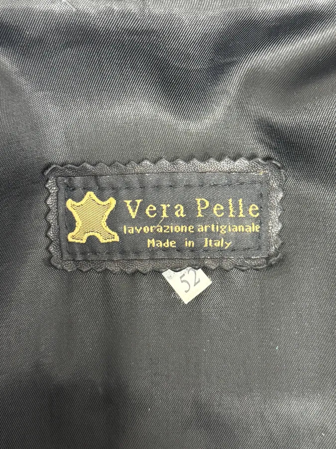 2000s Italian Black Eroded Leather Avant-Garde Jacket - Image 12