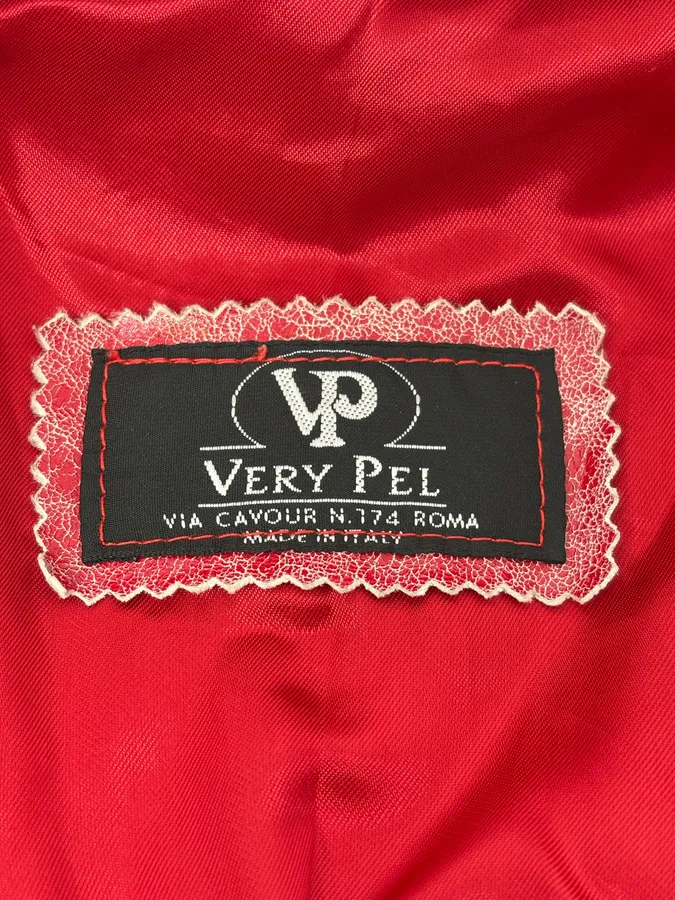 2000s Italian Red Eroded Leather Roma Jacket - Image 10