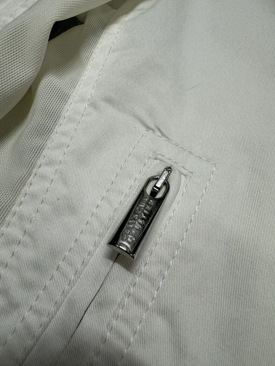 2000s Jean Paul Gaultier Asymmetrical Zip White Avant-Garde Jacket - Image 9