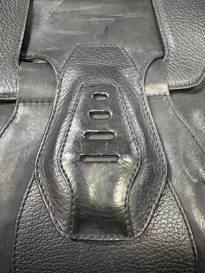 2000s Jean Paul Gaultier Black Ballistic Leather Bag - Image 7