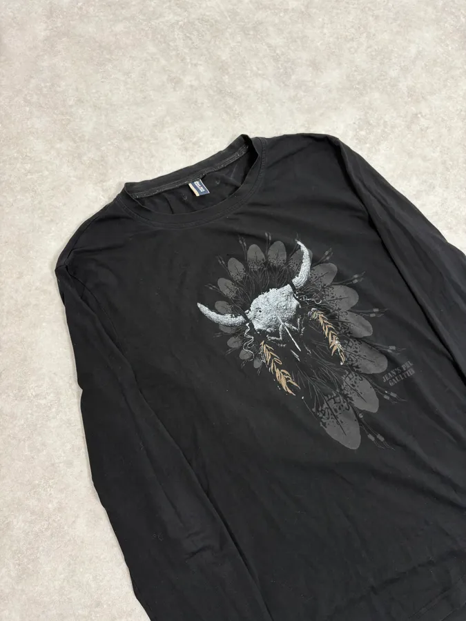 2000s Jean Paul Gaultier Black Bull Longsleeves - Image 5