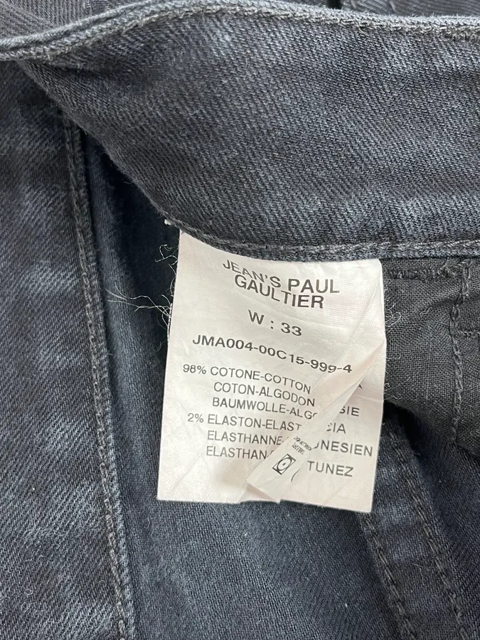2000s Jean Paul Gaultier Black Denim Jeans - Image 10