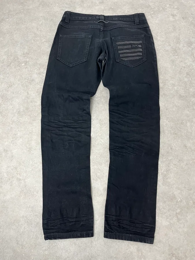 2000s Jean Paul Gaultier Black Denim Jeans - Image 7