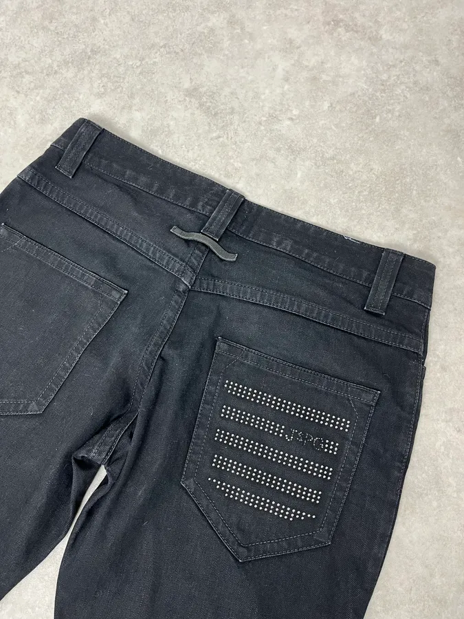 2000s Jean Paul Gaultier Black Denim Jeans - Image 8