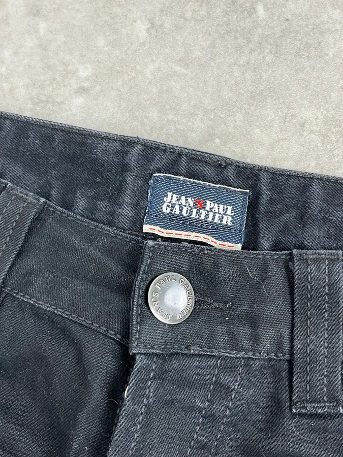 2000s Jean Paul Gaultier Black Denim Jeans - Image 9