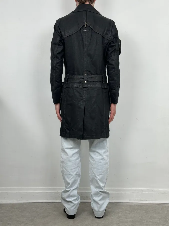 2000s Jean Paul Gaultier Black Detachable 2 in 1 Multi-Pocket Trench Jacket - Image 5