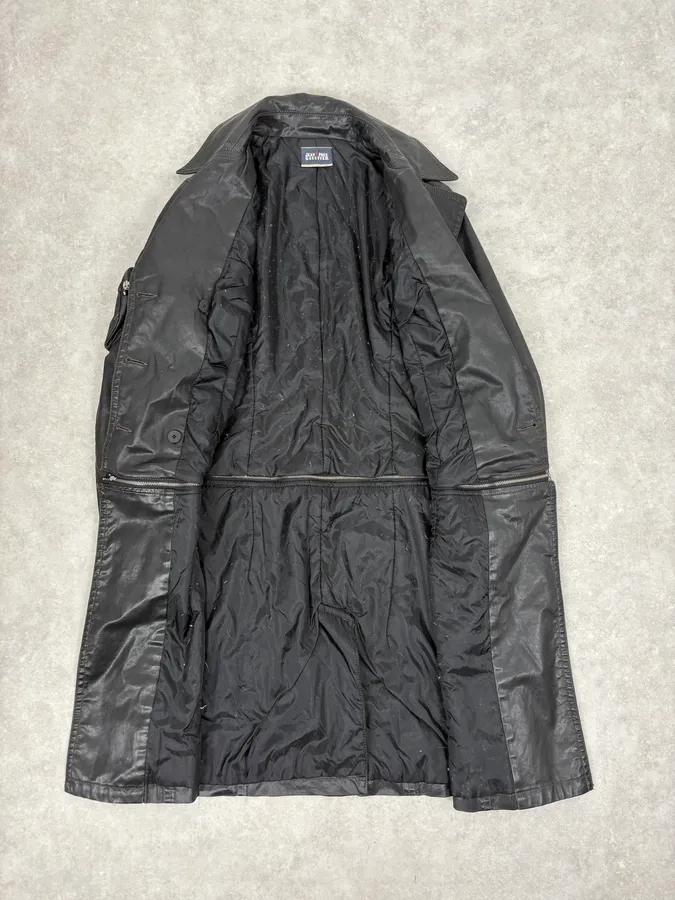 2000s Jean Paul Gaultier Black Detachable Obscure Trenchcoat - Image 7