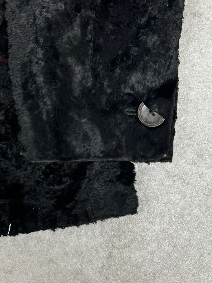 2000s Jean Paul Gaultier Black Fur Velvet Blazer Jacket - Image 8