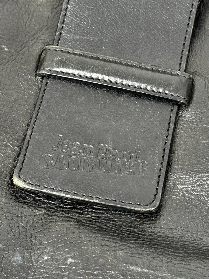 2000s Jean Paul Gaultier Black Handle Leather Bag - Image 10