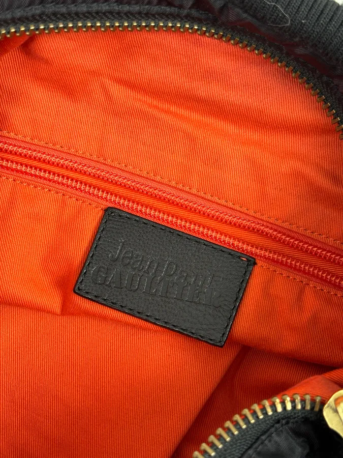 2000s Jean Paul Gaultier Black Nylon Multi-Pocket Hobo Bag - Image 11