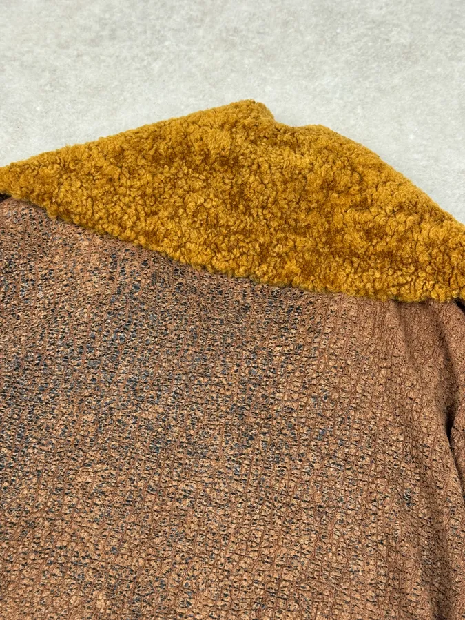2000s Jean Paul Gaultier Brown Aged Raw Cotton Jacket - Image 7