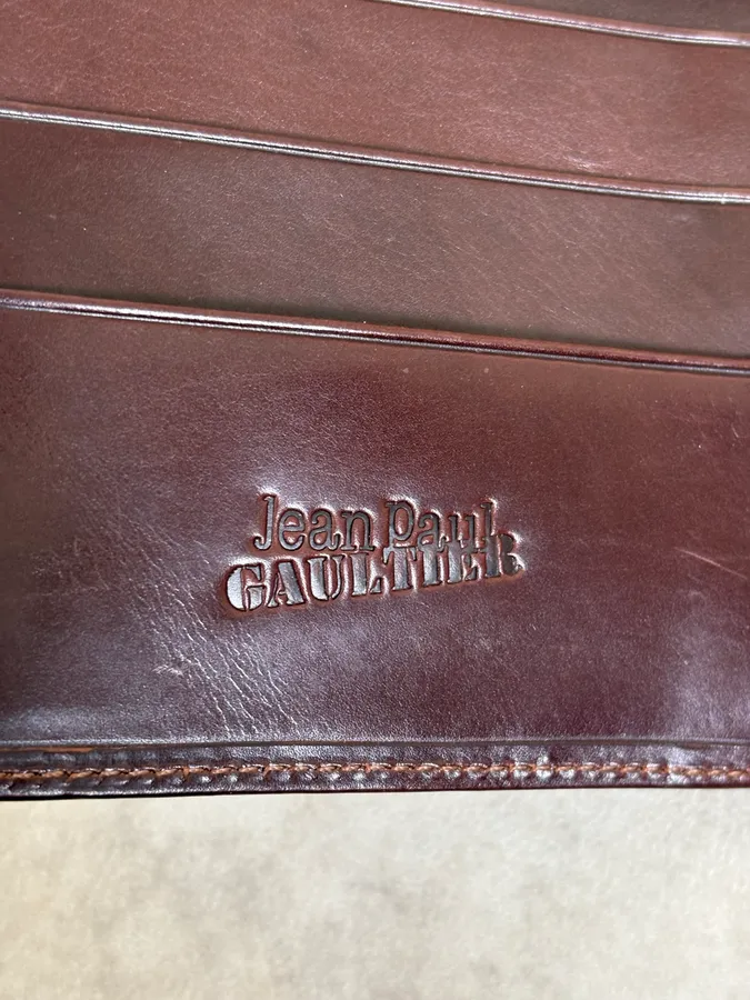 2000s Jean Paul Gaultier Brown Dragon Leather Wallet - Image 8